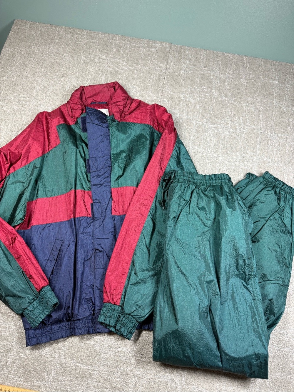 Vintage 90s Wilson Windbreaker Suit Set Men Size L/XL
